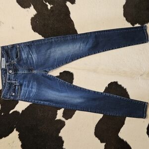 AG Adriano Goldschmied Women's Dark Blue Ankle Crop Skinny Jeans Size 27